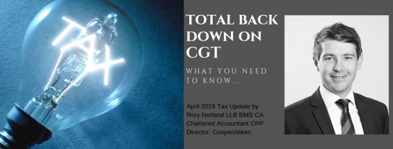 CGT Tax Update from Rory Noorland