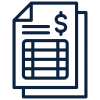 annual accounts icons – blue annual accounts icons - blue